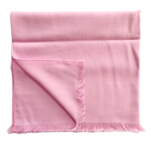 The Gucci Monogram GG Long Scarf in Rose Pink - Picture 1 of 12